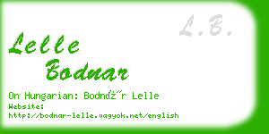 lelle bodnar business card